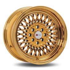 F1R F01 15x8.0 4x100 ET25 67.1 GOLD CHROME