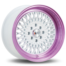 F1R F01 15x8.0 4x100 ET25 67.1 WHITE PURPLE