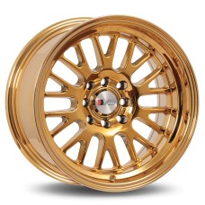 F1R F04 15x8.0 4x100 ET0 67.1 CHROME GOLD