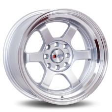 F1R F05 15x8.0 4x100 ET0 67.1 SILVER POLISHED