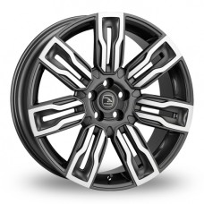 HAWKE HERMES 22x9.5 5x108 ET45 BLACK POLISHED