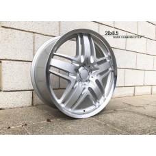 KR1171  20x8.5 5x112 ET50 66.6 SILVER POLISHED LIP