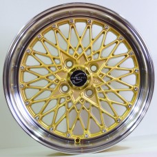 KVA031 15x8.0 4x100 ET25 Gold Polished