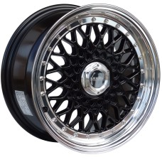 LENSO BSX 15x7.0 4x100 4x108 ET38 BLACK POLISHED