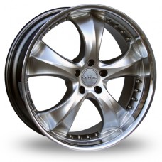 LENSO LUXOR 22x9.5 5x130 ET48 73.1 SILVER POLISHED