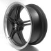 LENSO A06 19x8.5 5x112 ET45 79.5 MATT BLACK POLISHED LIP