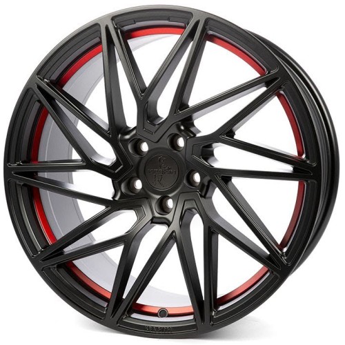 KESKIN KT20 19x8.5 5x120 ET35 72.6 BLACK MATT RED